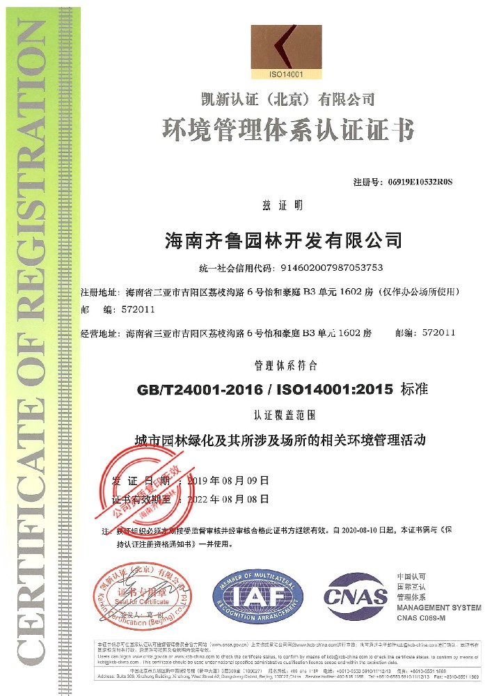 情形治理证书